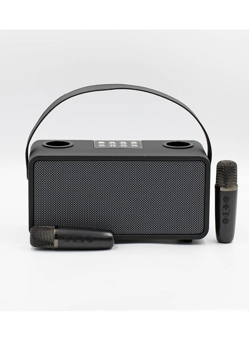 Magic Star Pulz Mini Karaoke WJ-A810 with 2 Wireless Microphones - Black - Image 3